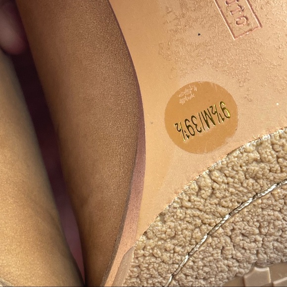 •Vince Camuto Hadley Tan Camel Brown Suede Cuff Back Zip Booties Boots Size 9.5 - Picture 10 of 15